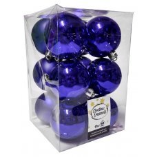 Χριστουγεννιάτικες Μπάλες Μπλε - Σετ 12 τεμ. (6cm)